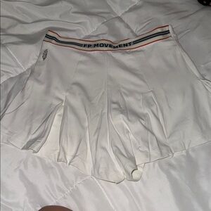 Free People Movement White Women's pleated skort.